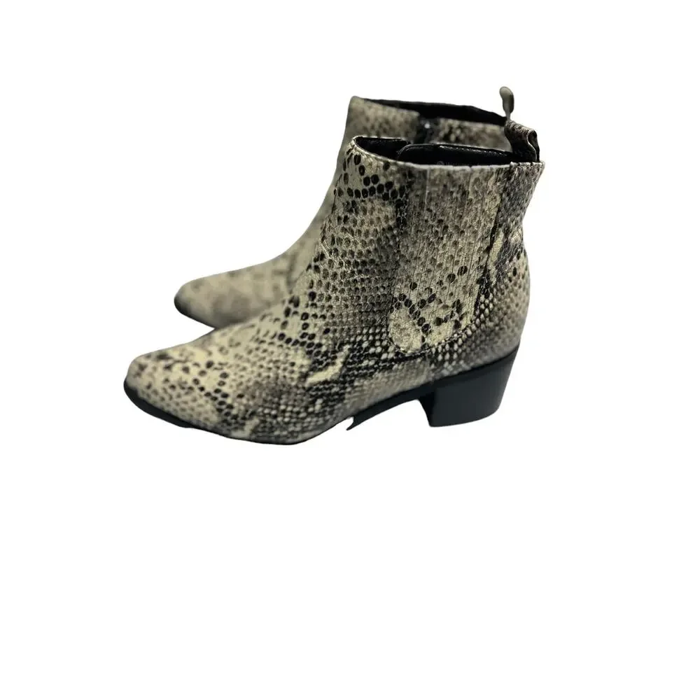 Blondo Elvina Waterproof Faux Snakeskin Booties 7